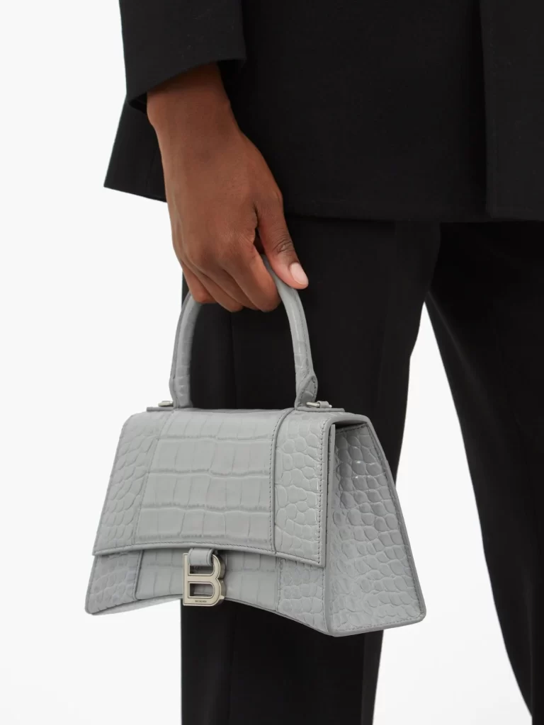 The Epitome of Elegance: Balenciaga's Hourglass Small Handbag Crocodile Embossed The Epitome of Elegance: Balenciaga's Hourglass Small Handbag Crocodile Embossed